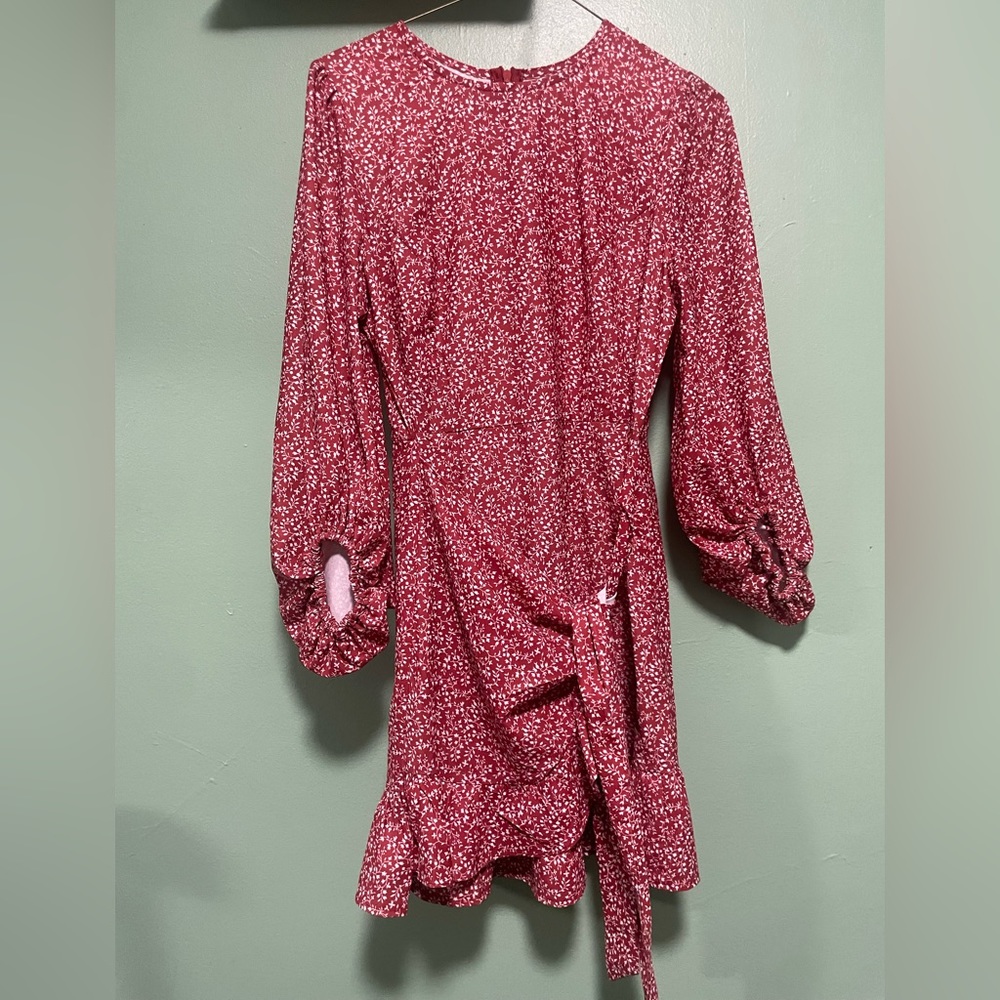Polly Red Floral Dress!
